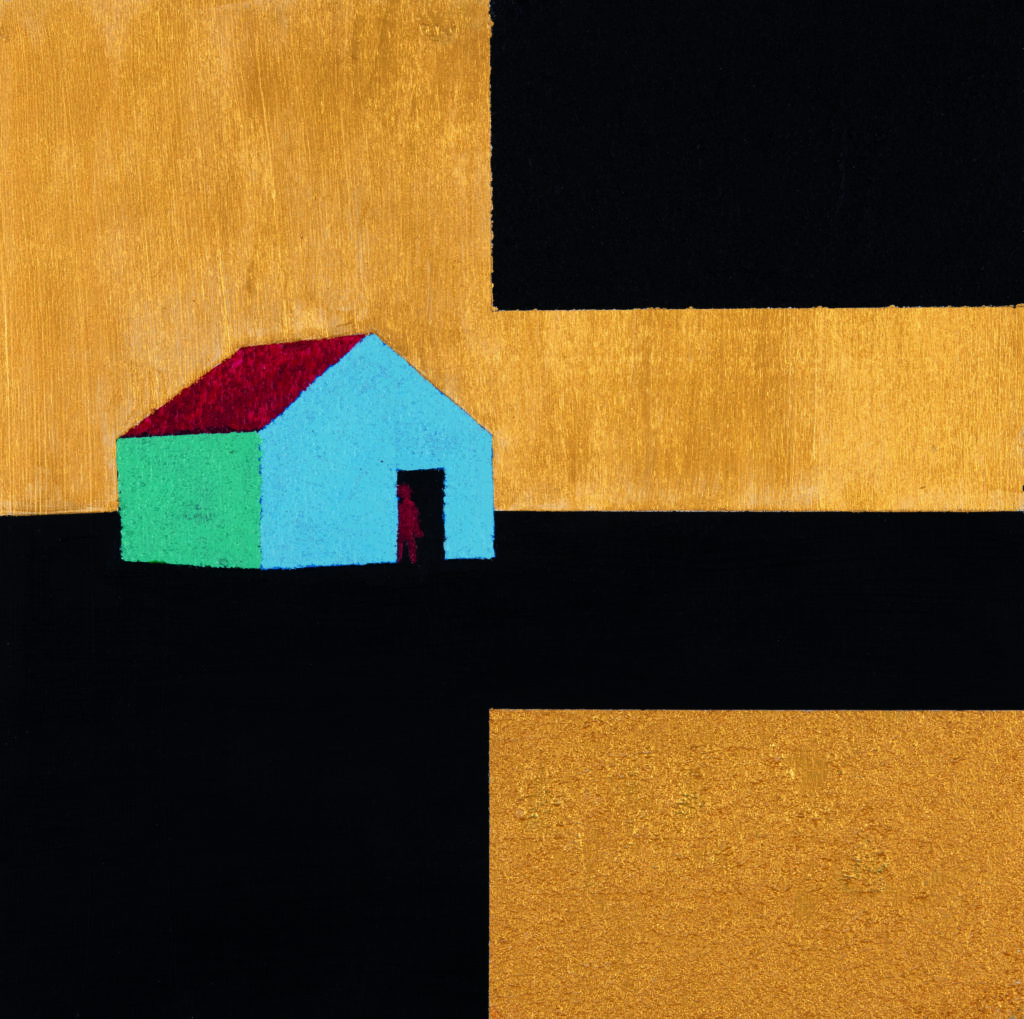 Sulla porta della casa azzurra